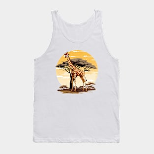 Watercolor Giraffe Tank Top